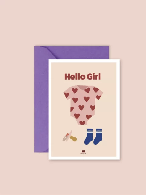 Carte postale - Hello girl