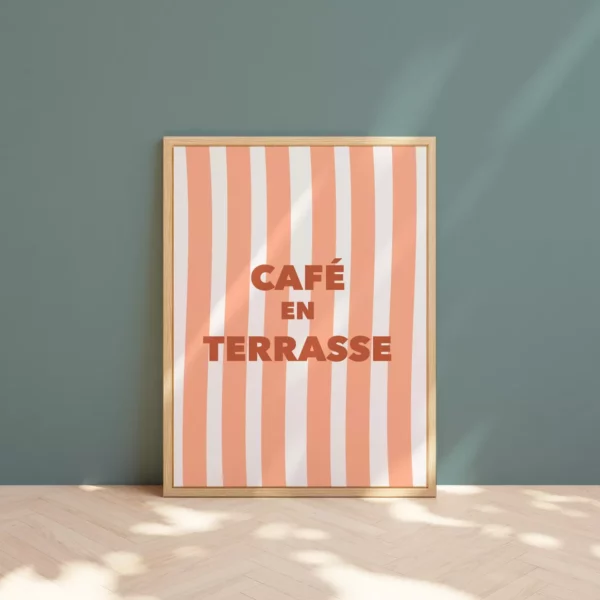 Affiche - Café en terrasse