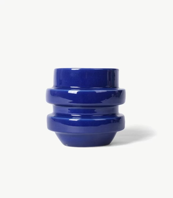 Pot de fleurs bleu en céramique - Boia