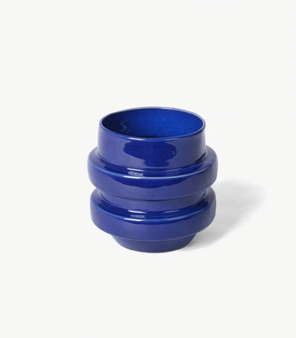 Pot de fleurs bleu en céramique - Boia