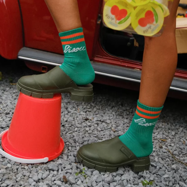 Chaussettes Bisou vertes