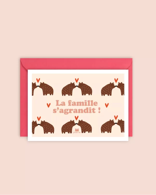 Carte postale - La famille s'agrandit