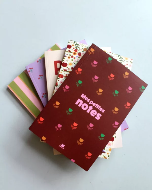 Carnet de notes - Fleurs marrons