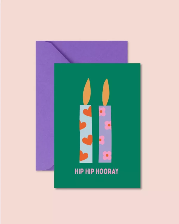 Carte postale d'anniversaire - Hip hip hooray