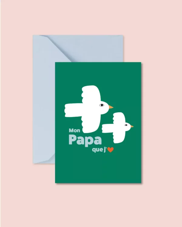 Carte postale - Mon papa que j'aime