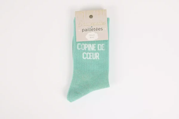 Chaussettes à paillettes - Copine de coeur