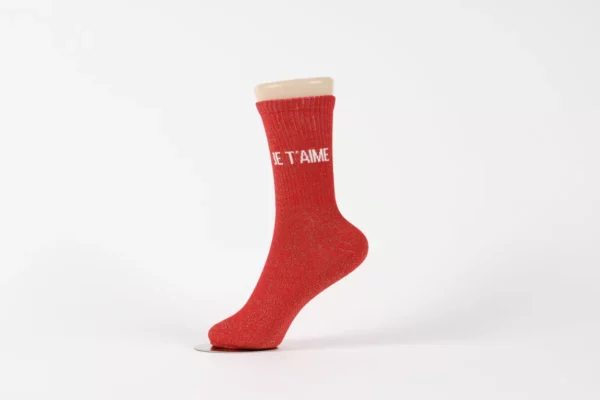 Chaussettes à paillettes - Je t'aime