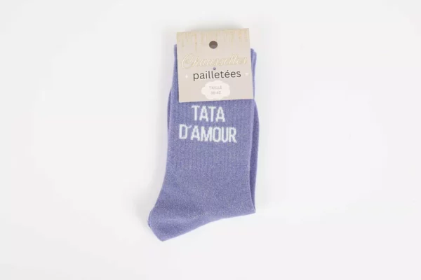 Chaussettes à paillettes - Tata d'amour