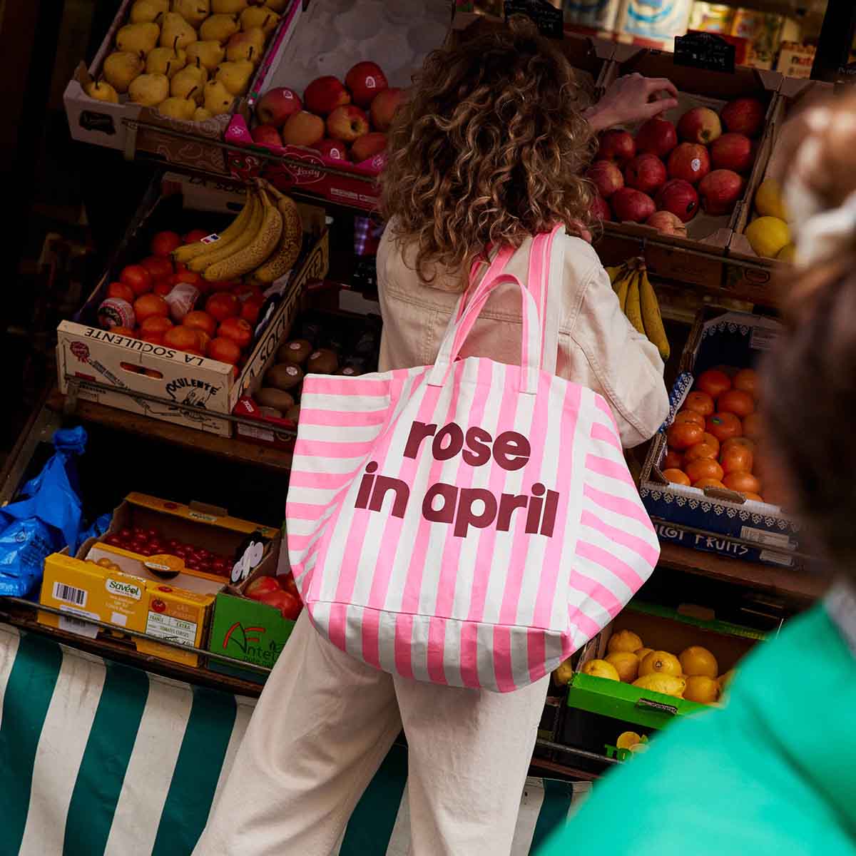 Sac Cabas Fluo Ethnique Multicolore - Rose - Coton - Fait Main Thaïlande