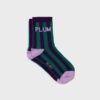 Chaussettes rayées pour femmes - Plum