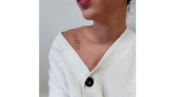 Tatouage éphémère - Lot de 5 - Colibri noir