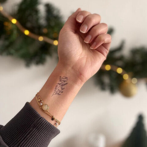 Tatouage éphémère - Lot de 5 - Motif floral