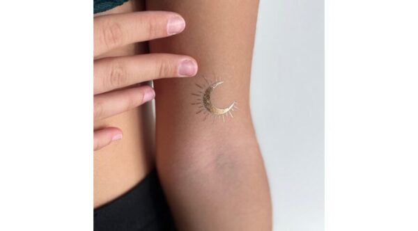 Tatouage éphémère - Lot de 5 - Lune dorée