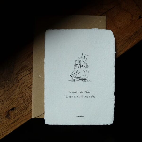 Carte postale - Larguer les voiles