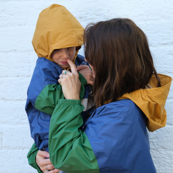 Poncho de pluie long - Ash blue