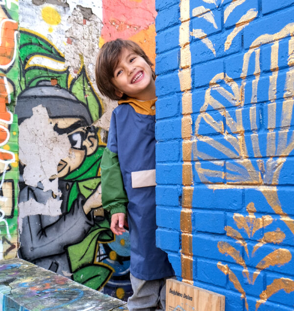 Poncho de pluie long - Ash blue