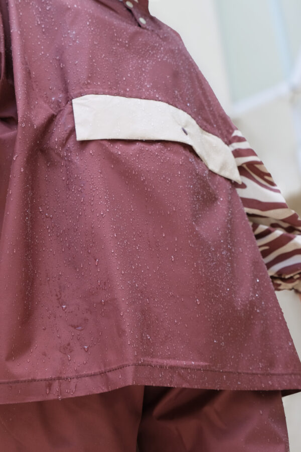 Poncho de pluie court - Chocolate Zebra