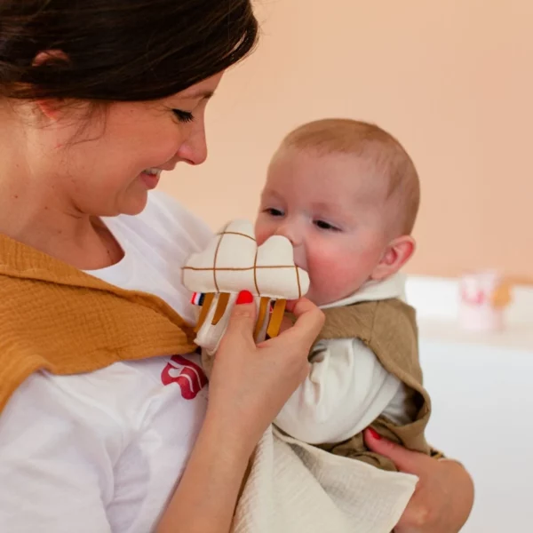 Doudou pour enfant - Nuage à rayures