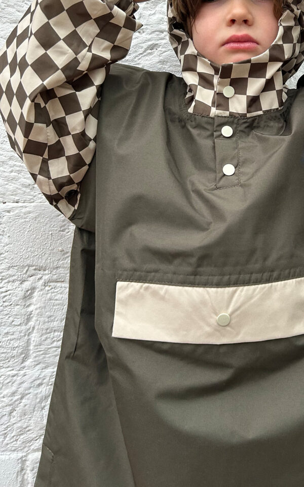 image00003 Poncho de pluie long - Damier kaki