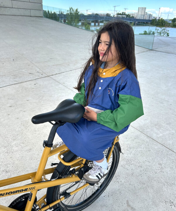 Poncho de pluie long - Ash blue