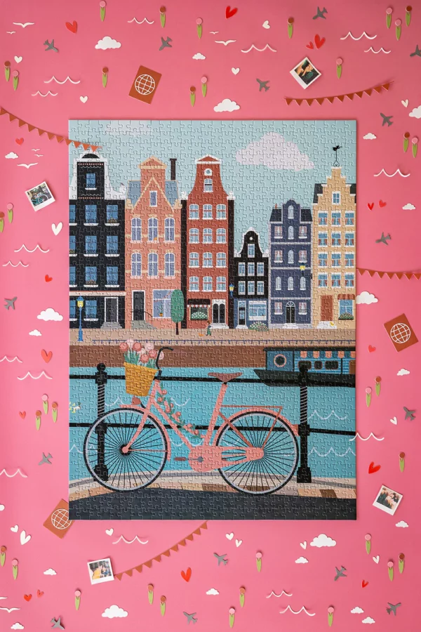 Puzzle 1000 pièces - Pédalons au fil de l'eau