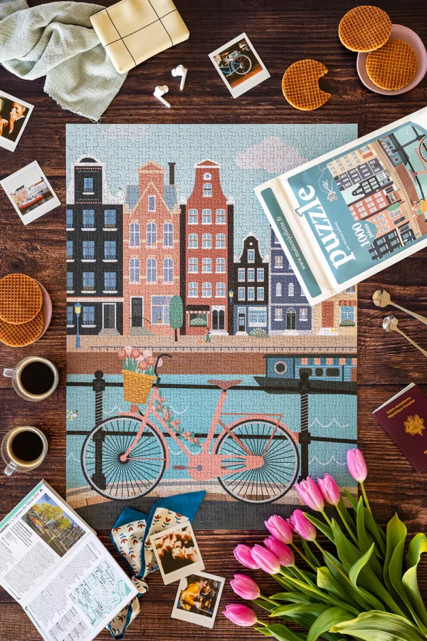 Puzzle 1000 pièces - Pédalons au fil de l'eau