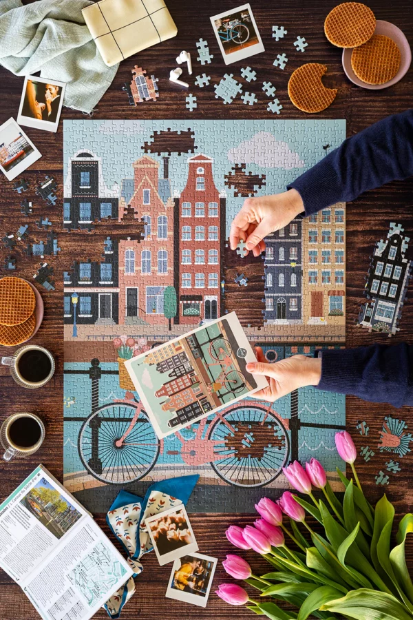 Puzzle 1000 pièces - Pédalons au fil de l'eau