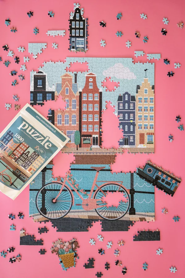 Puzzle 1000 pièces - Pédalons au fil de l'eau