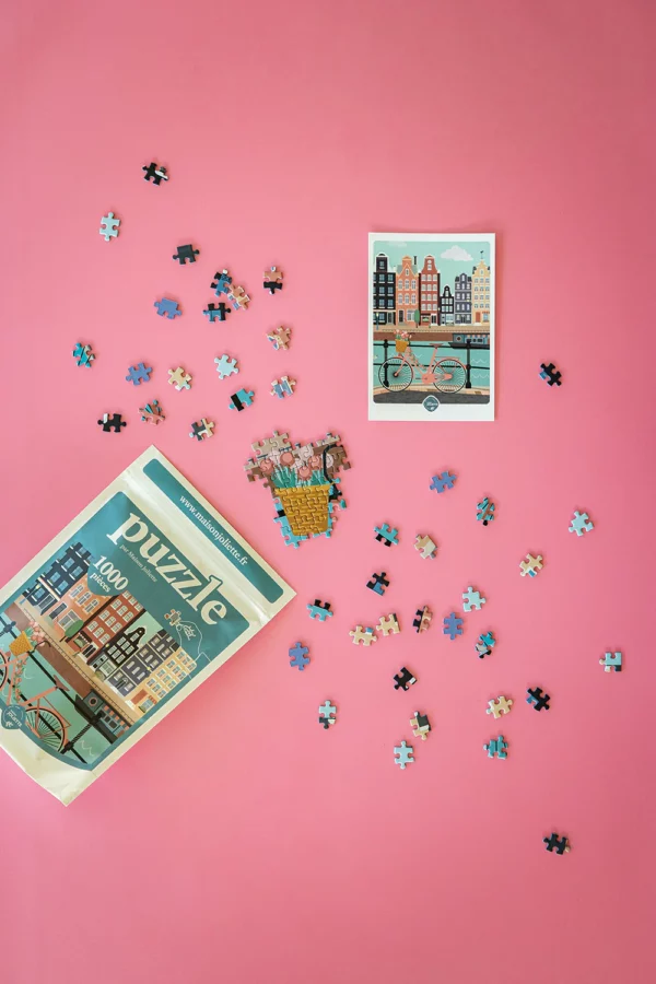 Puzzle 1000 pièces - Pédalons au fil de l'eau