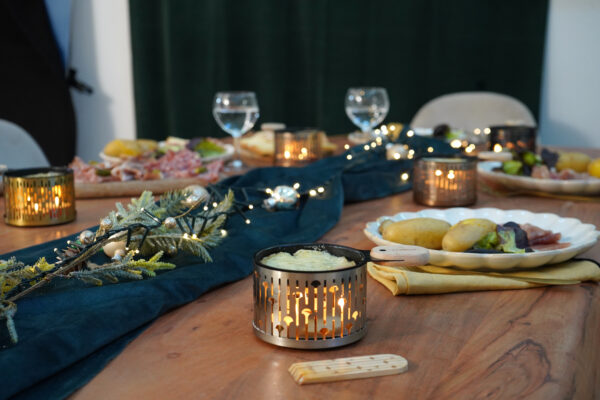 Coffret raclette à la bougie scintillante - Champagne