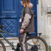 Poncho de pluie court - Damier kaki