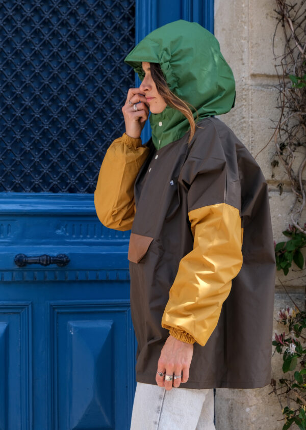 Poncho de pluie court - Kaki