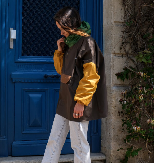 Poncho de pluie court - Kaki