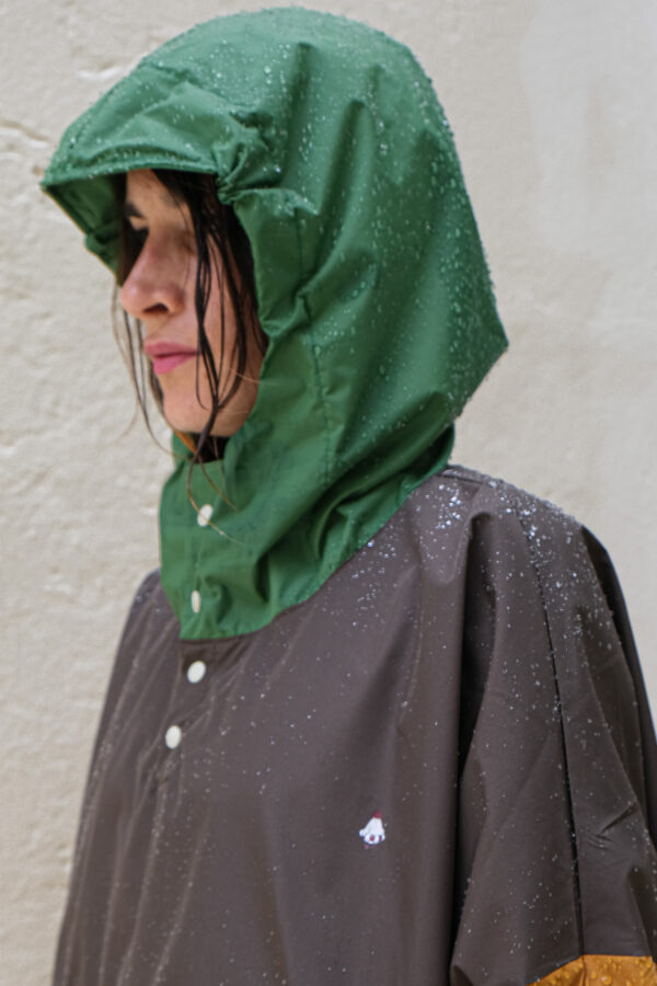 Poncho de pluie court - Kaki