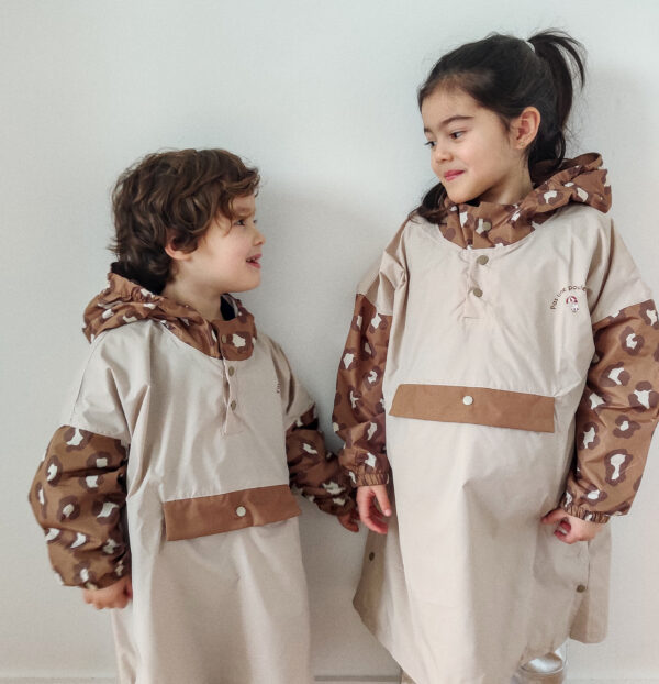 Poncho de pluie long - Léopard