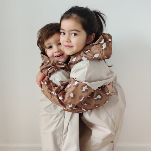 Poncho de pluie long - Léopard