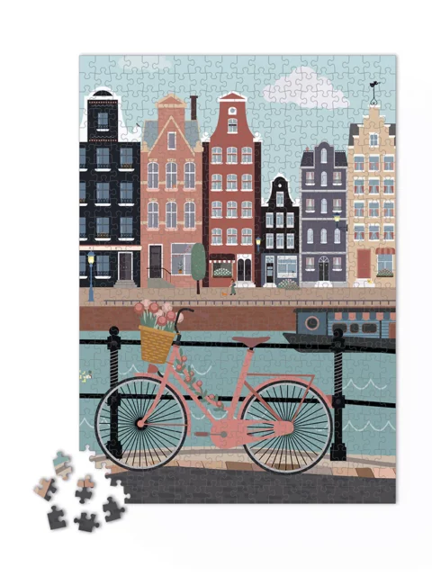 PUZ-1000-0016-1 Puzzle 1000 pièces - Pédalons au fil de l'eau