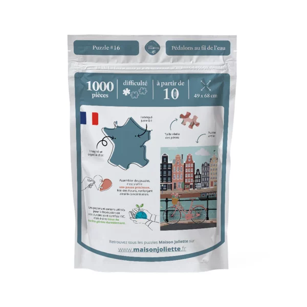 Puzzle 1000 pièces - Pédalons au fil de l'eau