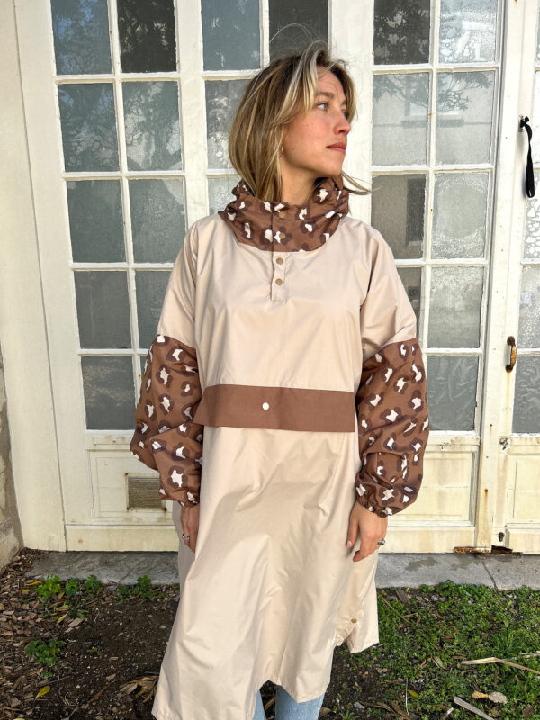 Poncho de pluie long - Léopard