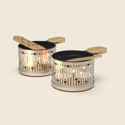 Coffret raclette à la bougie scintillante - Champagne