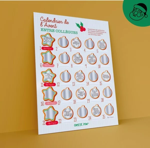 Calendrier de l'Avent à gratter - Entre collègues