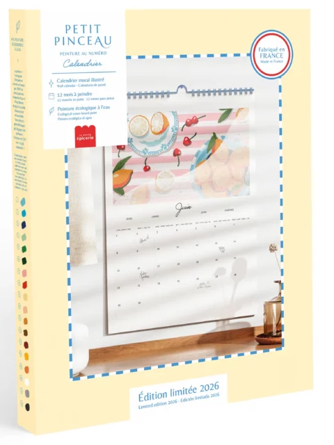 Calendrier 2026 à peindre - Peinture au numéro