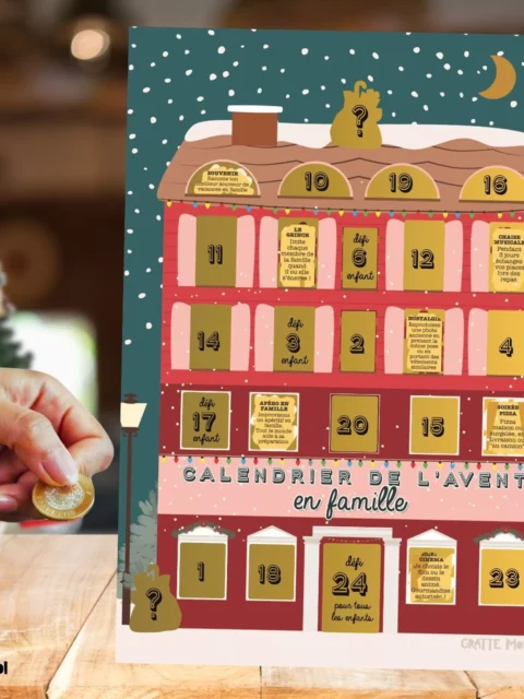 Calendrier de l'Avent à gratter - En famille