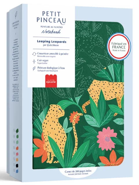 Carnet à peindre au numéro - Leaping leopards