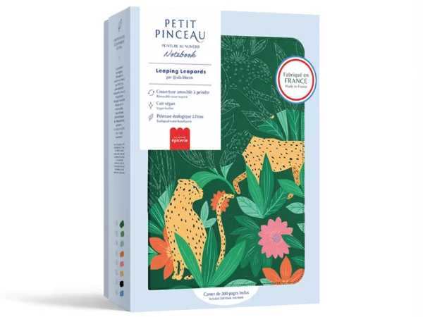 Carnet à peindre au numéro - Leaping leopards