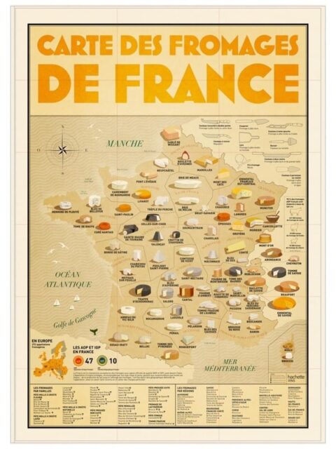 Carte des fromages de France