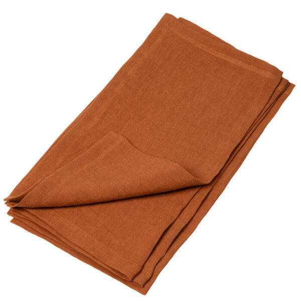 Cinnamon-linen-napkin-set-of-4-1 Serviettes de table en lin - Cannelle - lot de 2