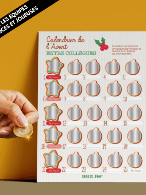 Calendrier de l'Avent à gratter - Entre collègues
