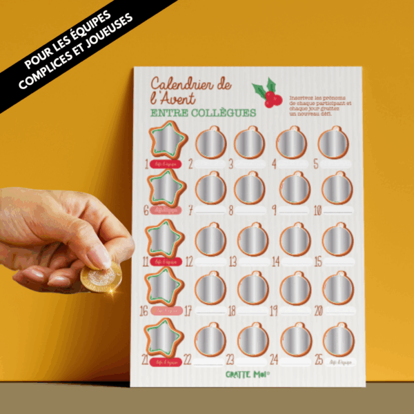 Calendrier de l'Avent à gratter - Entre collègues