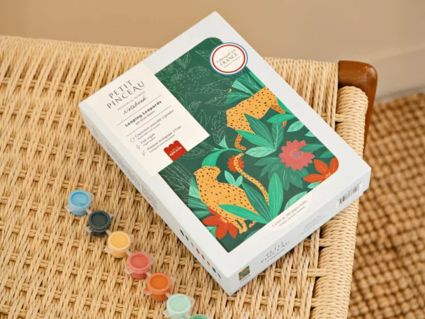 Carnet à peindre au numéro - Leaping leopards